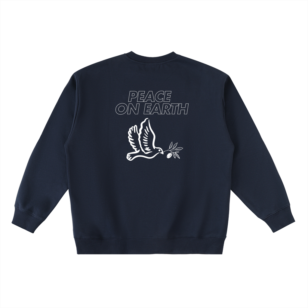 Peace on Earth // Navy Crewneck Sweatshirt